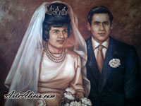 Pinche para ampliar cuadro: Retrato de boda en color sepia